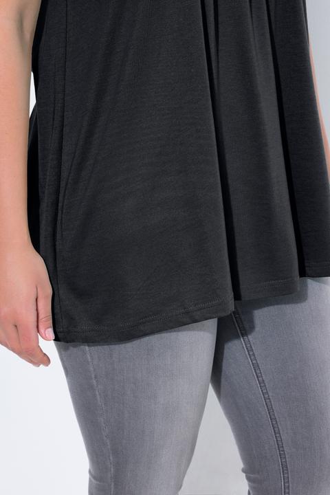 Produktbild Ulla Popken T-Shirt, Zierfalten, A-Linie, Rundhals, Halbarm, Modal (42, 44)