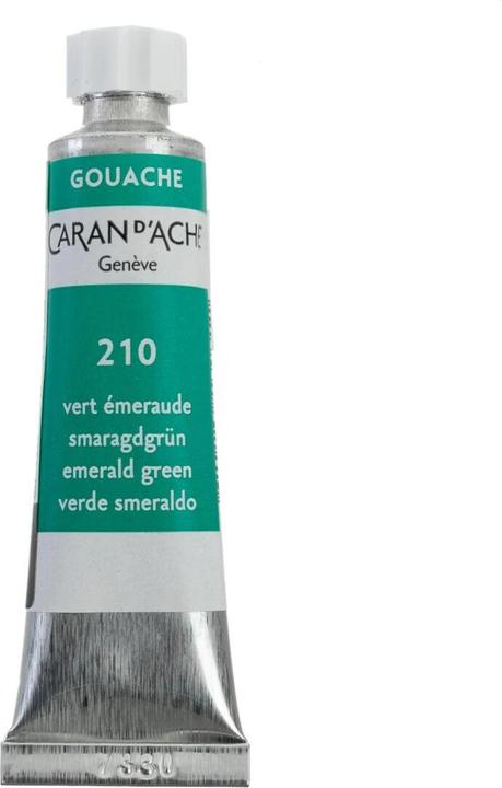 Image du produit Caran d'Ache Gouache Studio Tube 10ml (Vert émeraude, 10 ml)