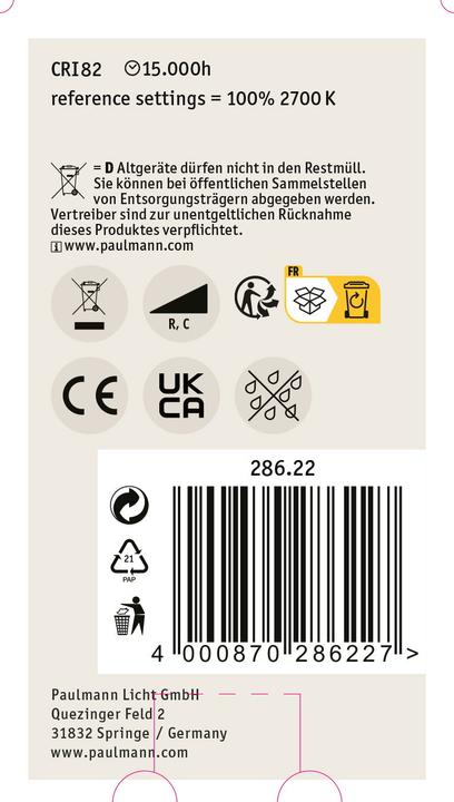 Produktbild Paulmann Allgebrauchslampe (E27, 9 W, 1055 lm, 1 x, E)