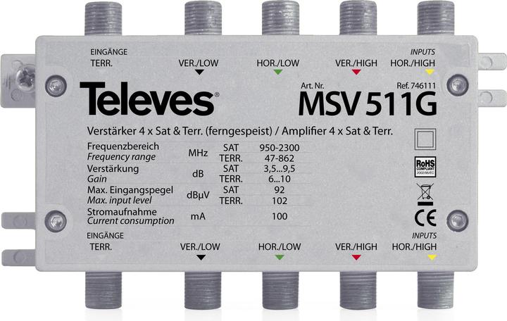 Image du produit Televes MSV511G Amplificateur de signal TV (Amplificateur)