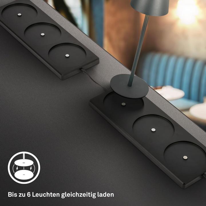 Image du produit Briloner Lampe de table LED RVB rechargeable avec station de charge, réglable en continu (200 lm)