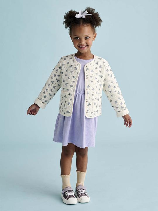 Actual product image Vertbaudet Mädchen-Set: Geblümte Jacke mit Steppnähten & Kleid (92)
