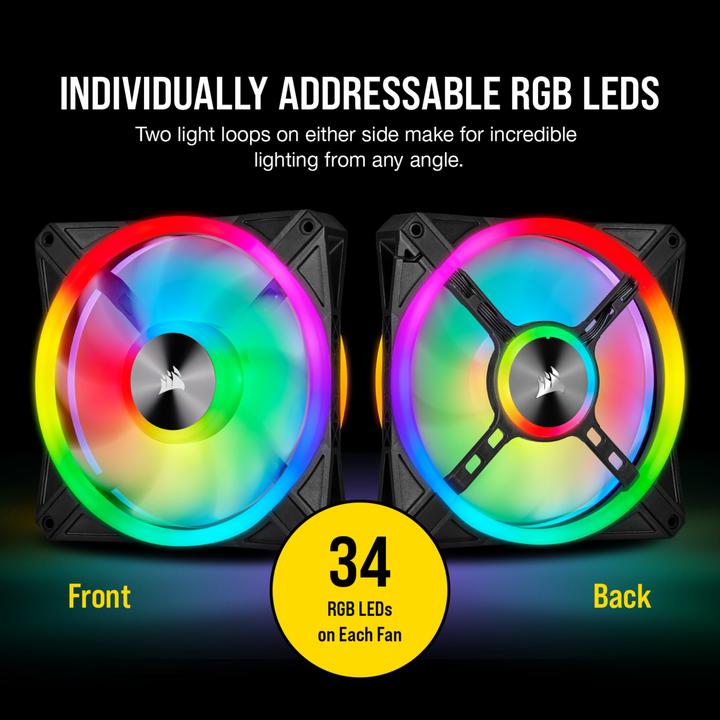 Produktbild Corsair iCUE QL140 RGB (140 mm, 2 x)