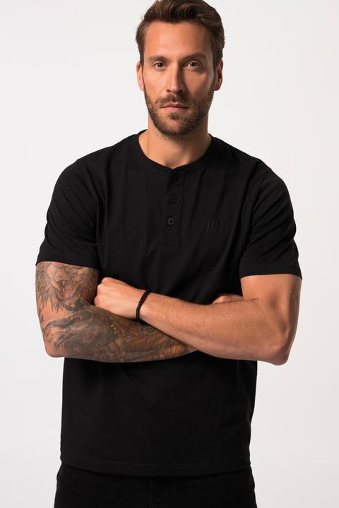 Actual product image JP1880 2 Pack of Three Button Short Sleeve Cotton Henley Tee (L)