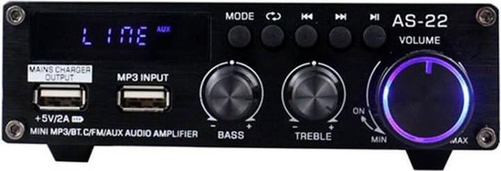 Image du produit BlitzWolf AS-22 amplificateur audio, 45W, Bluetooth 5.0, USB + télécommande (noir) (Amplificateur)