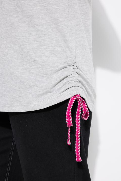 Produktbild Ulla Popken Sweatshirt, seitliche Raffbänder, Rundhals, Langarm (42, 44)