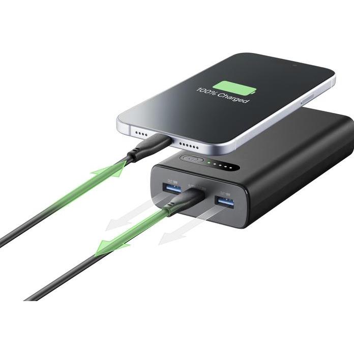 Thumbnail - Cellularline CELLULAR L& CLL PB FAST 20000 BK (20000 mAh, 20 W), Powerbank, Schwarz