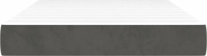 Produktbild vidaXL Taschenfederkernmatratze Dunkelgrau Samt (Federkern, 140 x 210 cm)