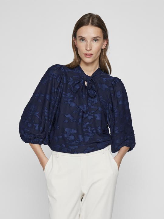 Immagine prodotto Vila Top con scollo a cravatta e maniche a 3/4 (S)