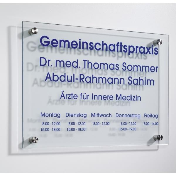 Ultradex, Informationsschild, Wegweiser Serie Skyline 350x500mm 1x8mm ES-Glas klar