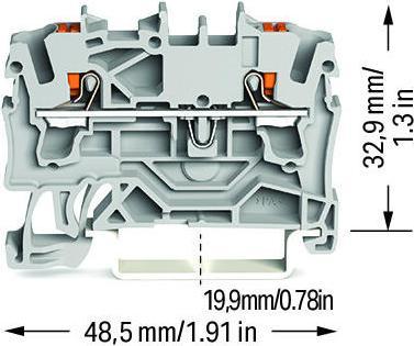 Image du produit Wago Borne de passage 5.20 mm Push-