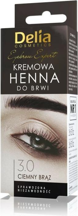 Delia Cosmetics Delia - Henna for eyebrows cream 3.0 Dark Brown 15ml