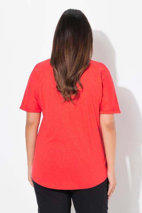 Produktbild Ulla Popken T-Shirt, runder Aufdruck, Oversized, Rundhals, Halbarm (56)