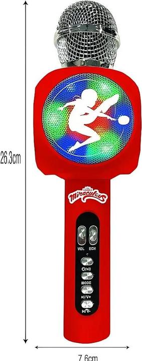 Produktbild Lexibook Bluetooth Karaoke-Mikrofon mit eingebautem Lautsprecher, Lichtern und Sprachwechsler