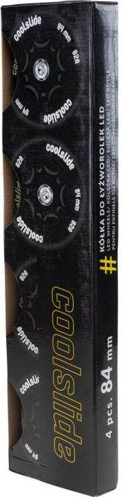 Actual product image CoolSlide Kółka do rolek łyżworolek świecące LED Wheel 84mm czarne 4 sztuki (84 mm, 82a)