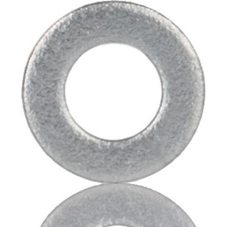 RS PRO, Dadi + Rondelle, Rondelle per viti M10 zincate piatte x 10,4mm x 20mm, acciaio (M10)