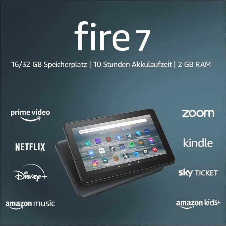 Produktbild Amazon Fire 7 (2014) inkl. Alexa (7", 16 GB, Schwarz)