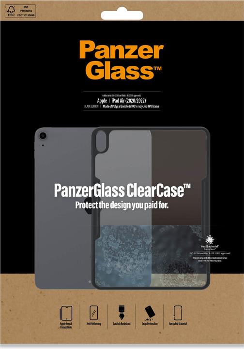 Actual product image PanzerGlass Back Cover ClearCase Black Edition AB iPad Air (2020) (IPad Air (2022))