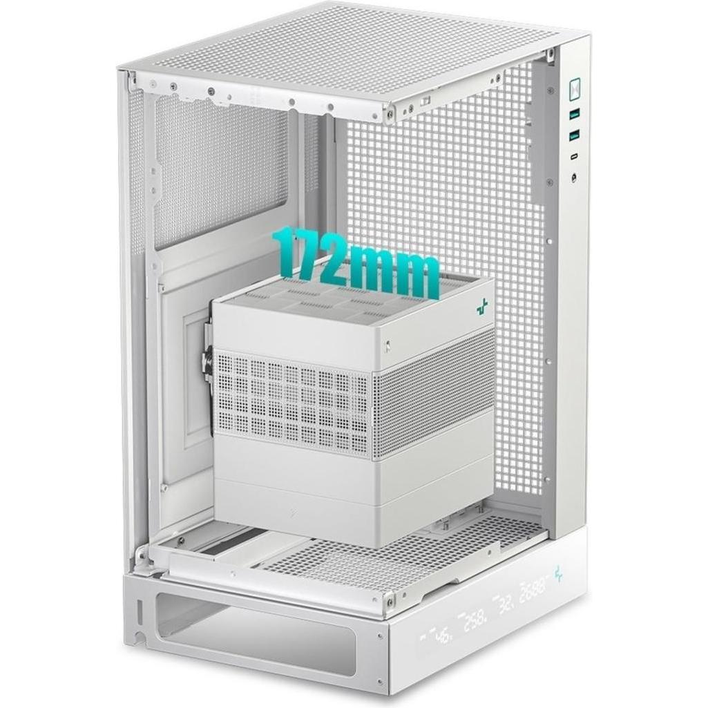Thumbnail - Deepcool CH170 DIGITAL (Mini-ATX), PC Gehäuse, Weiss