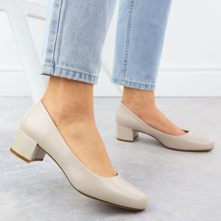 Produktbild Leone Beige Sergio PB291 block heel pumps (38)