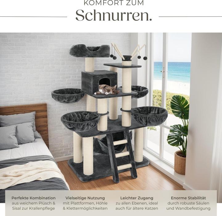 Produktbild tectake Gismo (195 cm, Grau, Weiss)