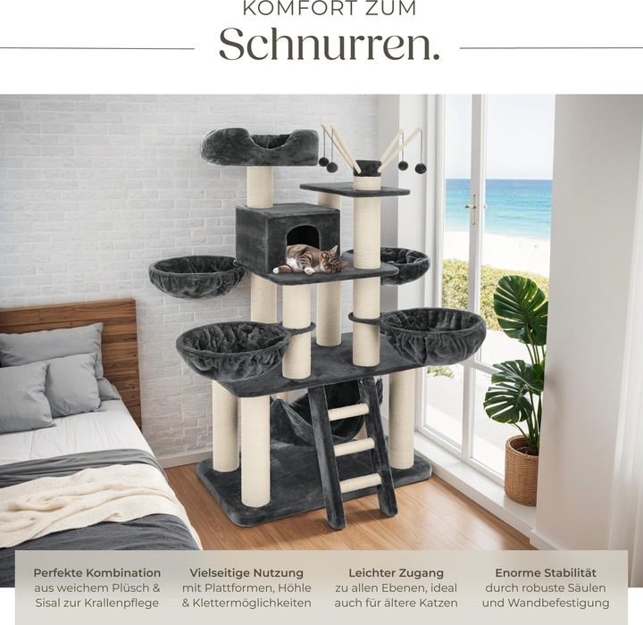 Actual product image tectake Gismo (195 cm, Grey, White)