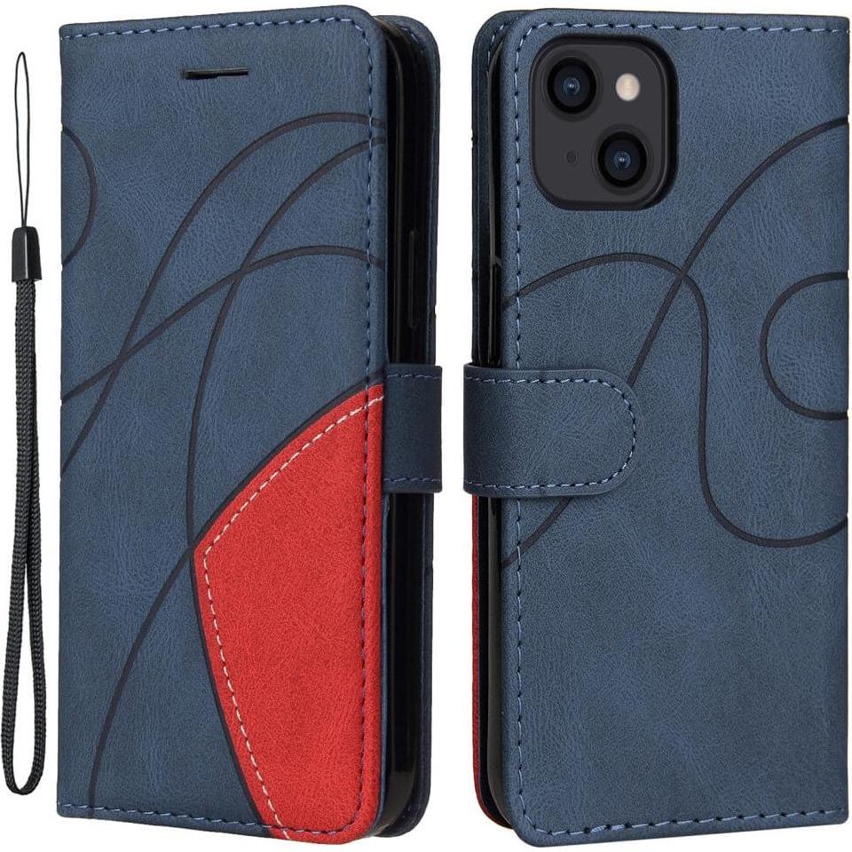 Cover-Discount iPhone 15 - Dual-color Etui Hülle blau (Apple iPhone 15), Smartphone Hülle, Blau