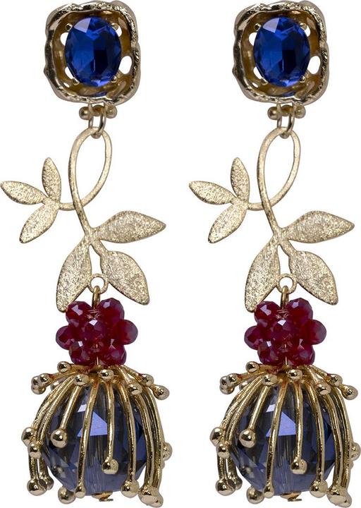 Image du produit Uzurii Boucles d'oreilles Hidden Flowers Blue (Argent massif de 925)