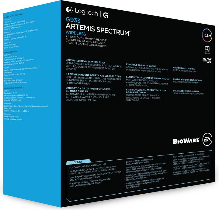 Actual product image Logitech G G933 Artemis Spectrum (Wireless)