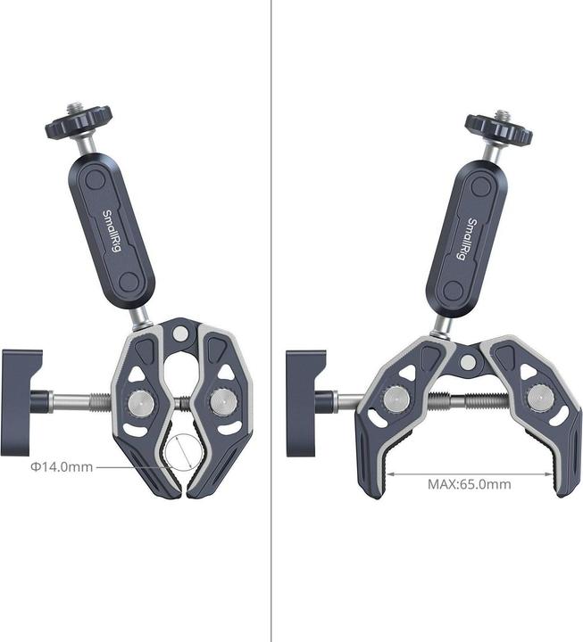 Immagine prodotto SmallRig Krabbenförmige Klemme mit Kugelkopf-Magic-Arm