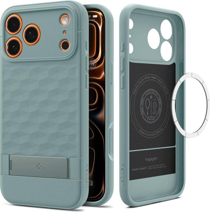 Produktbild Spigen Parallax â€Sâ€ Mag Magsafe case for iPhone 17 Pro Sage Green (Apple iPhone 17 Pro)