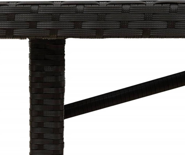 Produktbild VidaXL Gartentisch Esstisch Terrassentisch mit Holzplatte Schwarz Poly Rattan (80 cm)