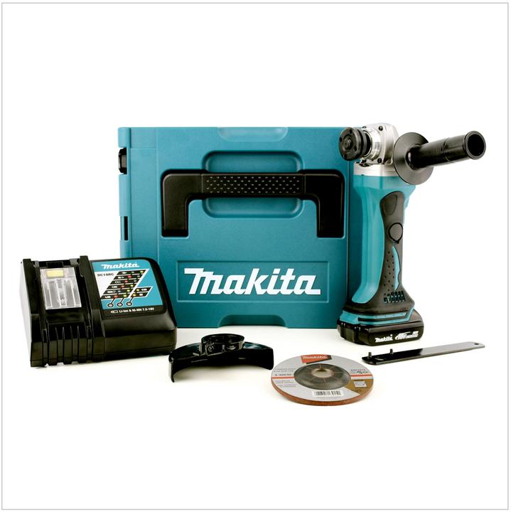 Image du produit Makita DGA 452 Kit Y1J-D 18 V Meuleuse sans fil Ø 115 mm avec boîtier MAKPAC inclus Batterie BL 1815 (115 mm)