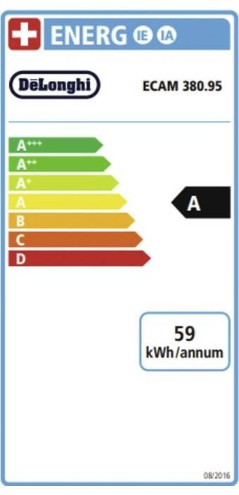 Energie-Label De'Longhi Dinamica Plus ECAM380.95.T