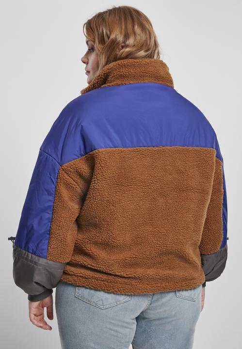 Produktbild Urban Classics Ladies Sherpa 3-Tone Pull Over Jacket (5XL)