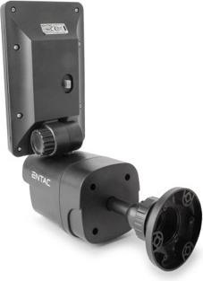 Actual product image Entac ESLCAM-SMD Solar-Wandstrahler mit Bewegungsmelder 4 W Schwarz (200 lm, IP65)