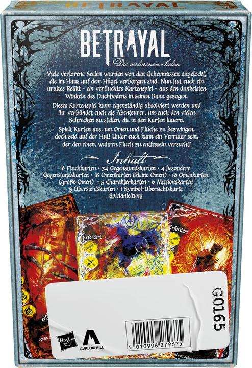 Actual product image Hasbro Betrayal: The Lost Souls Card Game *German version* (German)