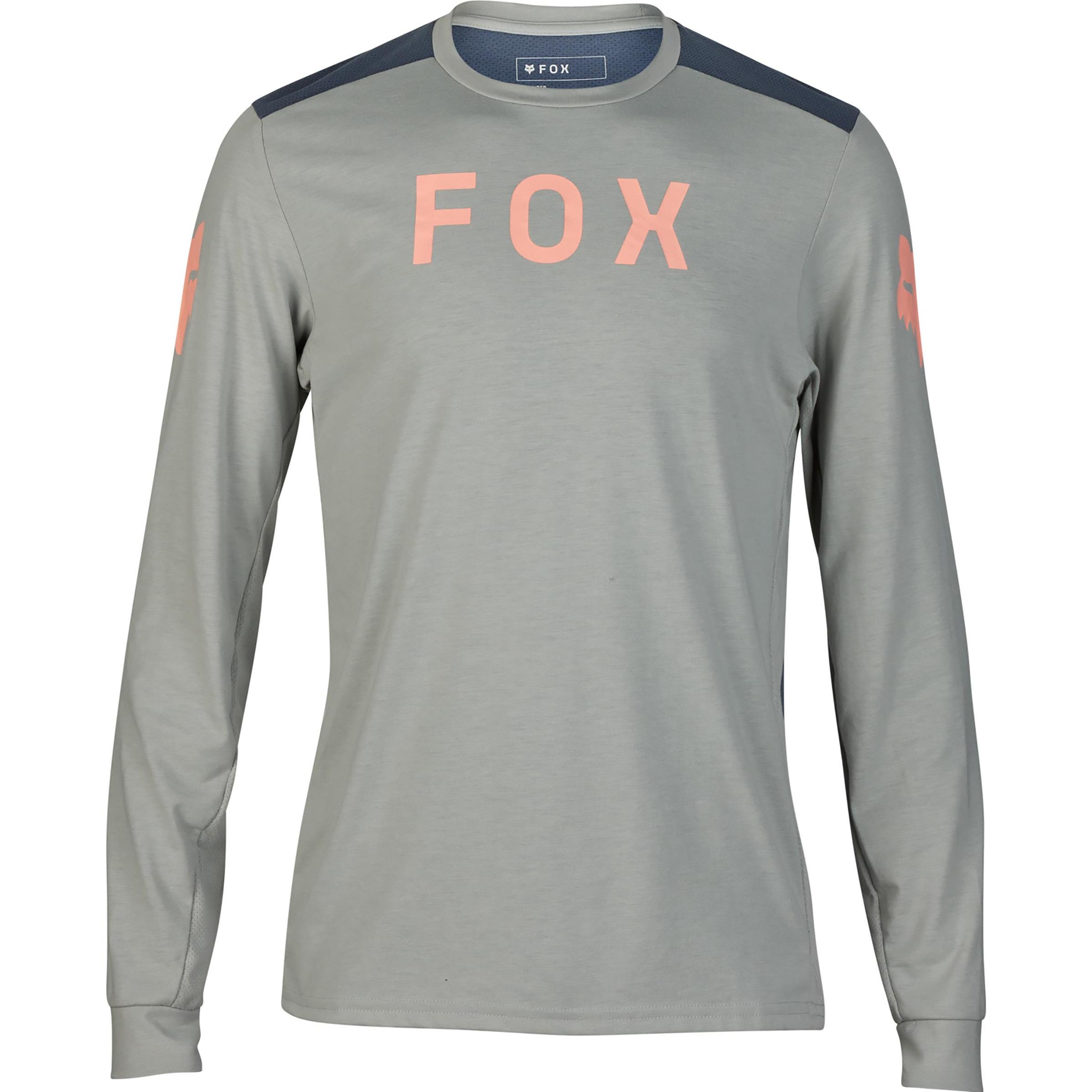 Fox, Herren, Velotrikot, Jersey 24 Ranger Dr Ls Aviation Gry (S), Grau, S