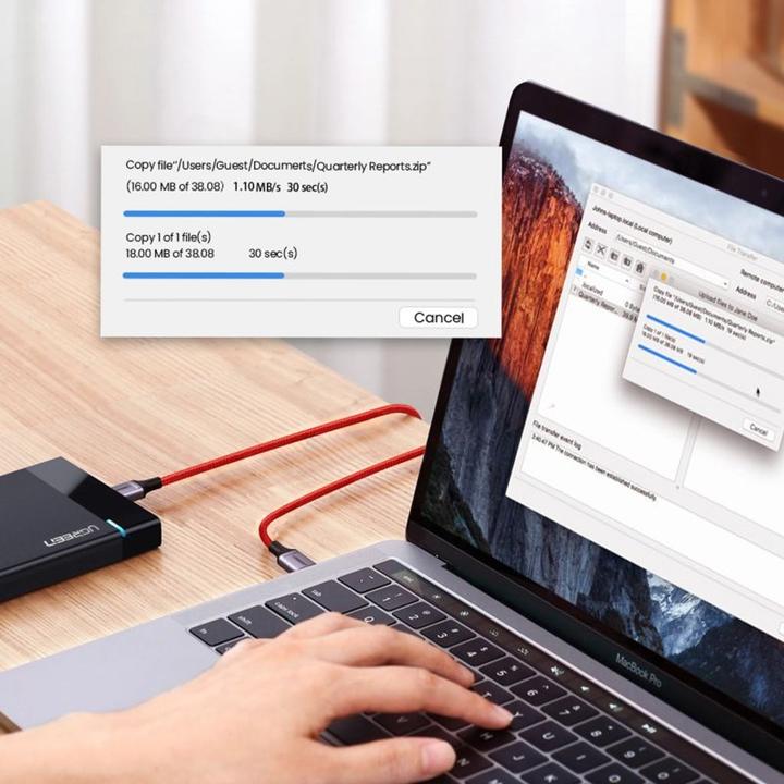 Image du produit Ugreen Câble USB-C vers USB-C 2.0 1m (rouge) (1 m, USB 2.0, 60 W)