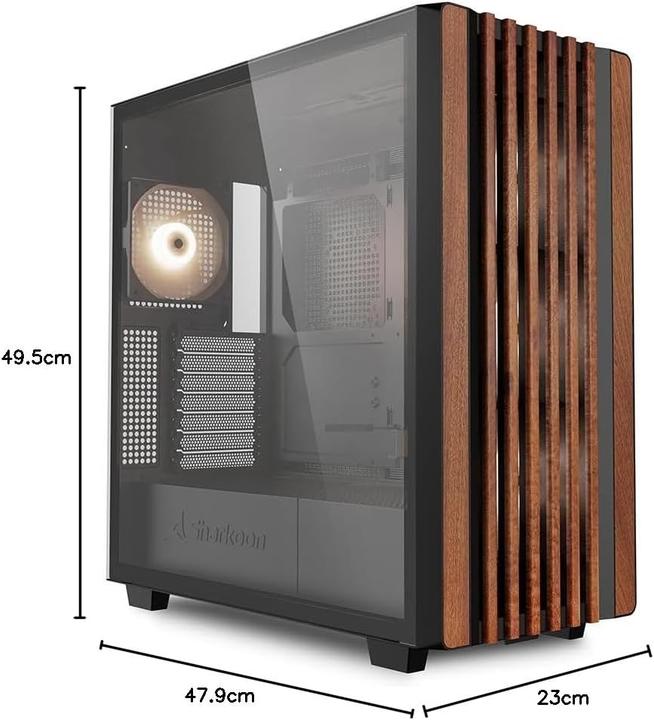 Actual product image Sharkoon Rebel C70G RGB ATX Black (ATX, mATX, Mini-ITX)