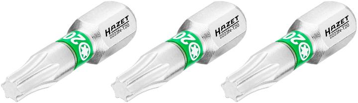 Produktbild HAZET Bit 2223N-T20/3 ∙ Sechskant6,3 (1/4 Zoll) ∙ Innen TORX Profil ∙ T20 ∙ Anzahl Werkzeuge: 3 (Innensechsrund TX)