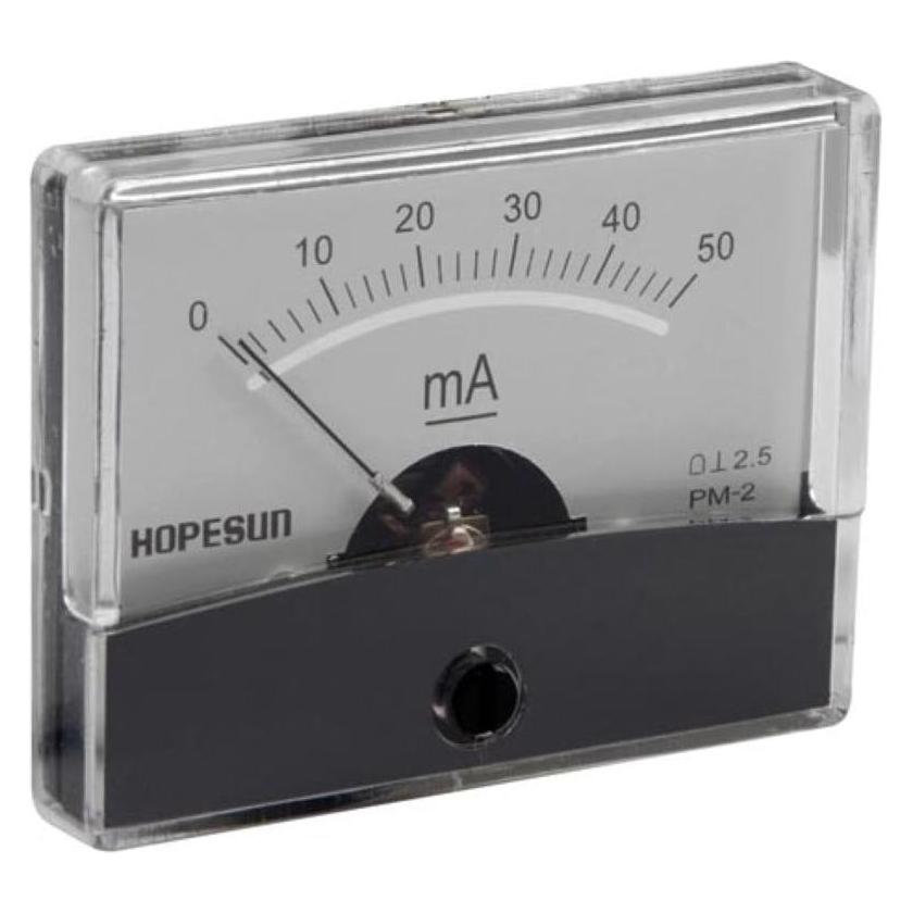 Hopesun, Multimeter, Analog Installatiemeter 50 Ma Dc / 60 X 47 Mm