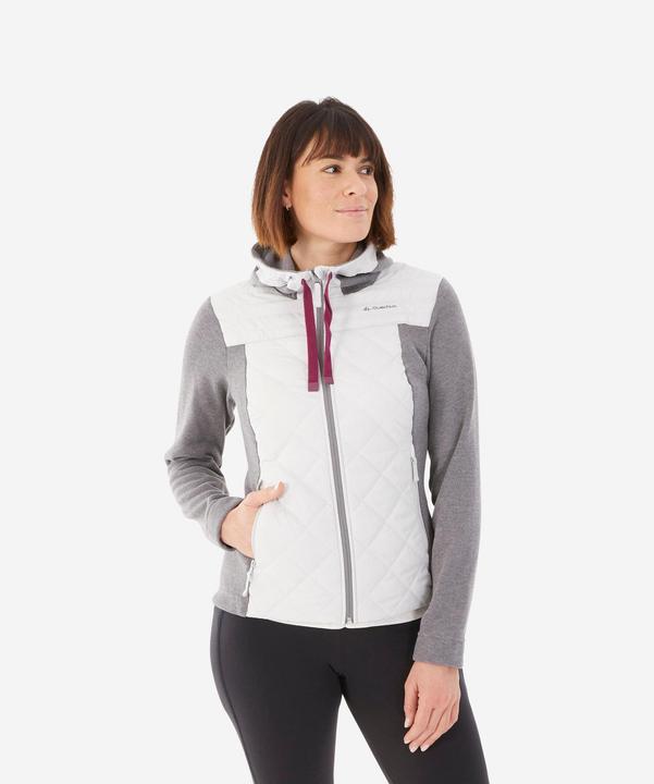 Immagine prodotto Quechua Giacca ibrida pullover da donna con cappuccio per l'escursionismo (XXL)