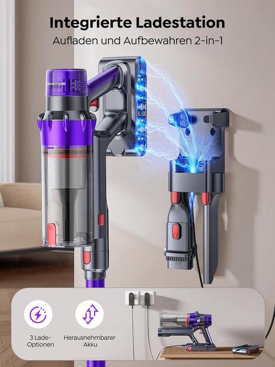 Produktbild Smoture Akkustaubsauger mit Touchscreen & Automodus