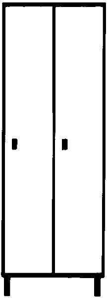 Actual product image Wolf Wardrobe with plinth (80 cm, 180 cm)