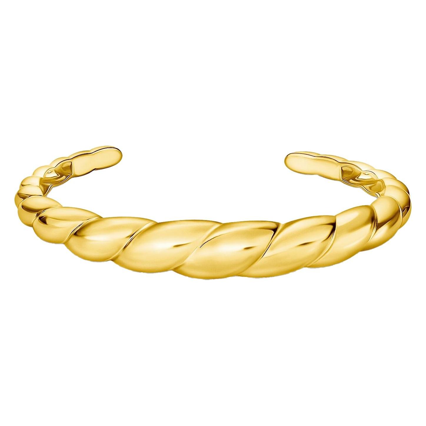 Thomas Sabo, Armschmuck, Armreif Organische Formen Vergoldet, (17 cm, Recyceltes Silber)