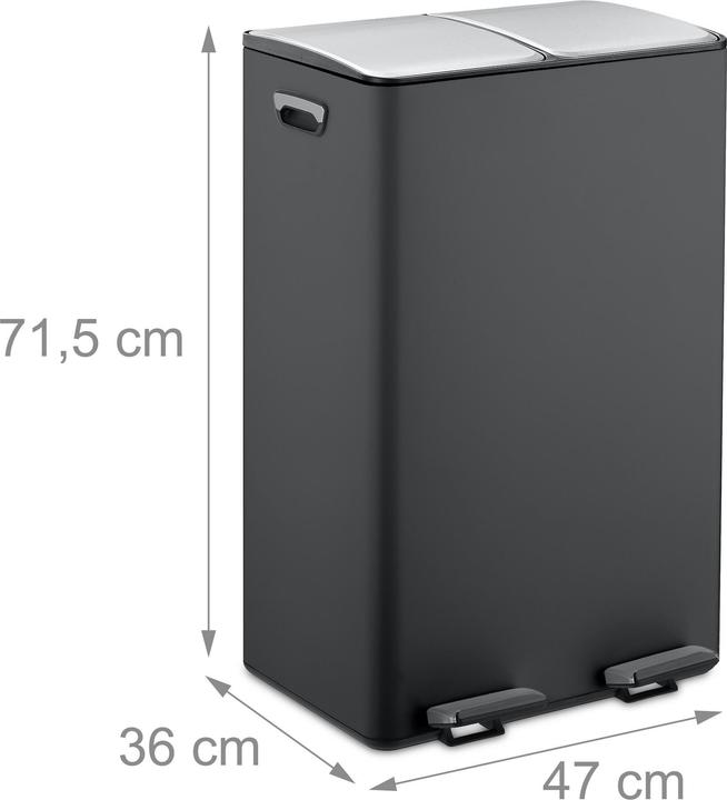 Produktbild Relaxdays Mülleimer Küche 2x 30 Liter (60 l)