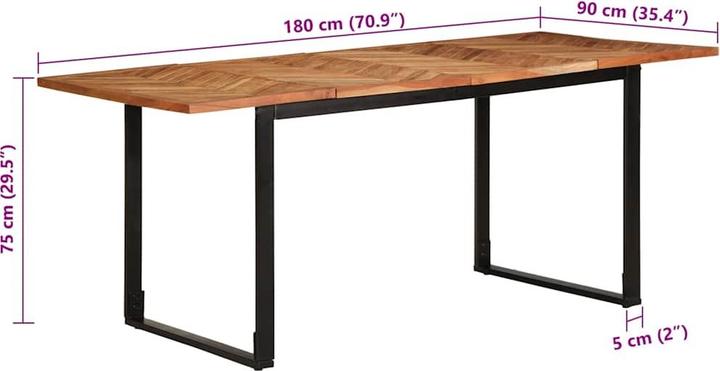 Produktbild vidaXL Esstisch (200 x 100 x 75 cm)