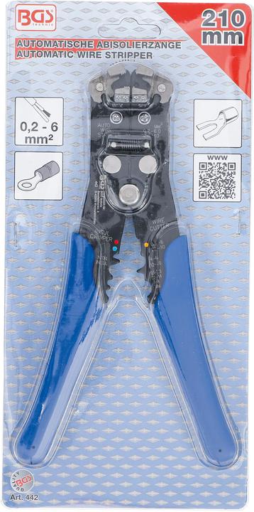 Productafbeelding BGS Automatische draadstripper | voor draad-Ø 0,13 - 6 mm² | 210 mm (210 mm)