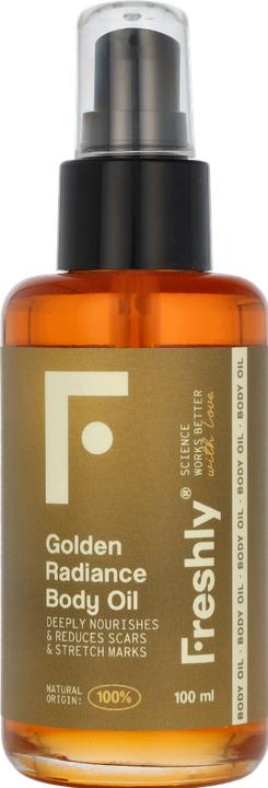 Image du produit Freshly Cosmetics Golden Radiance Body Oil Huile hydratante pour le corps Huile anti-vergetures pour le corps et la (Huile pour le corps, 100 ml)